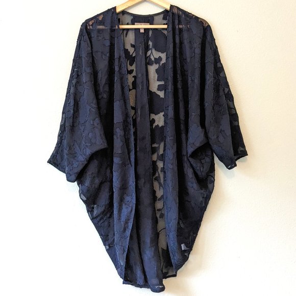 Open-front Blue Cardigan - Picture 1 of 2